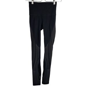 Lululemon Mapped Out Black Gray High Rise Leggings Sz 4